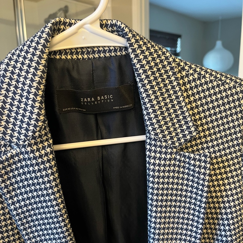 Zara Basic Collection Houndstooth Jacket XS - image 5